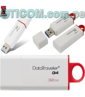 MEMORIA USB 32GB KINGS.DTIG4 3.0 BLA/ROJ